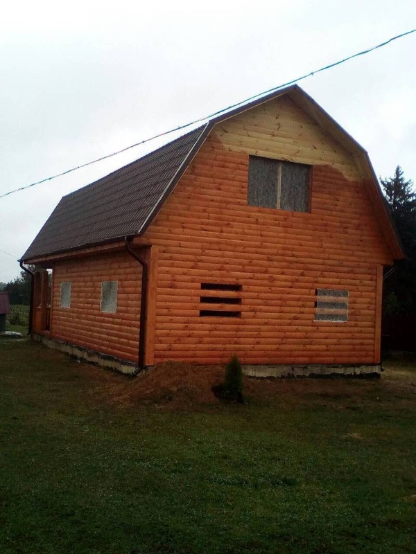 Новые Дома-Бани из бруса установка в Волковыском районе 3